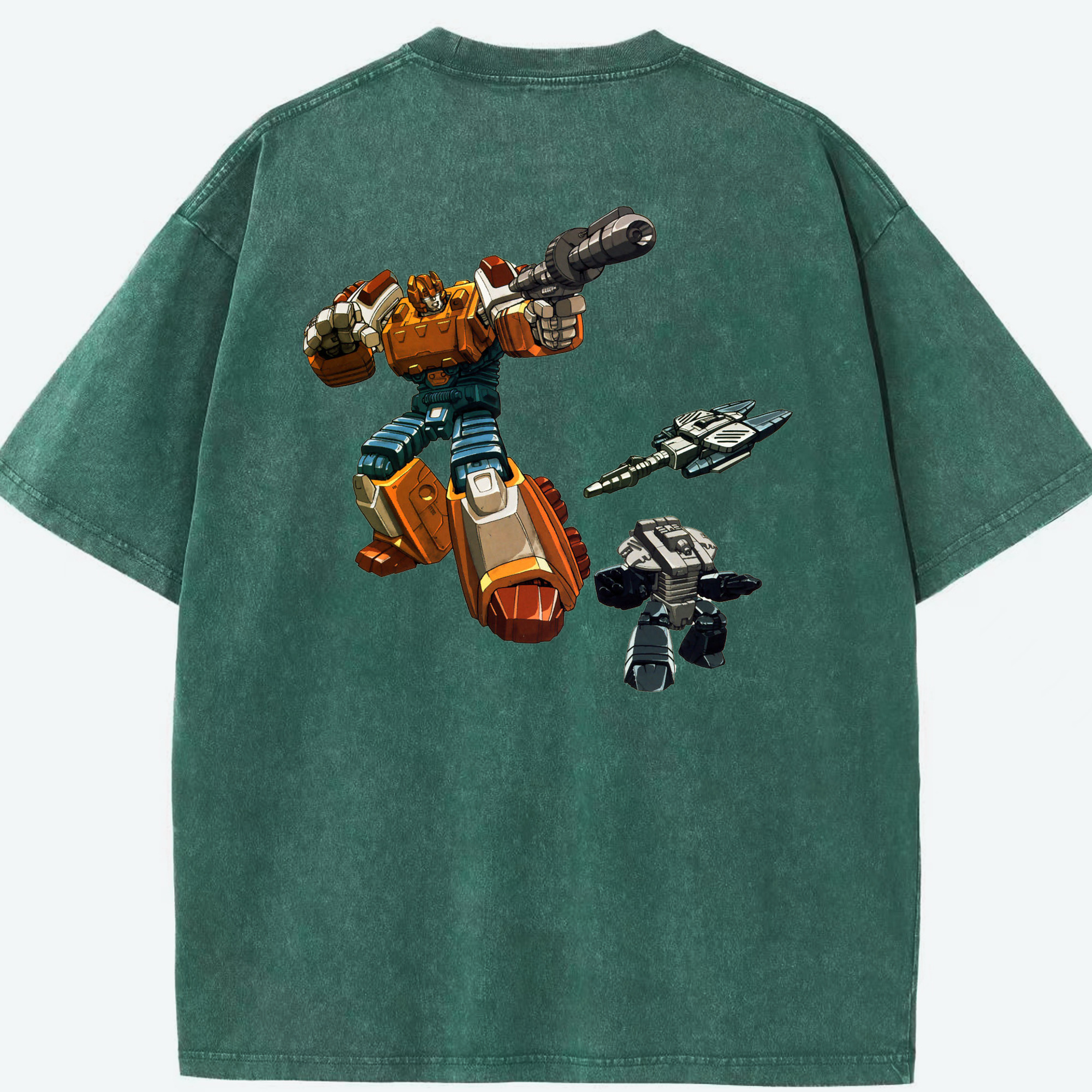 （画像用）  綿100% ヴィンテージ風 半袖Tシャツ（背面プリント）